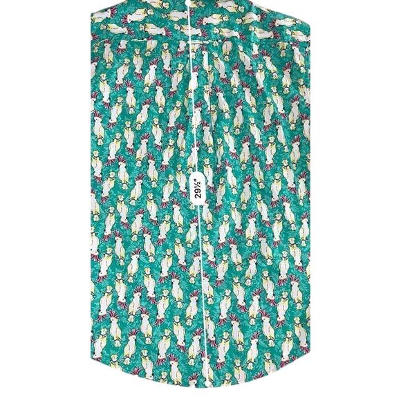 Land's End Green Cockatiel Button Up Men's Shirt MEDIUM 15/15.5 Cruisewear - Picture 6 of 11